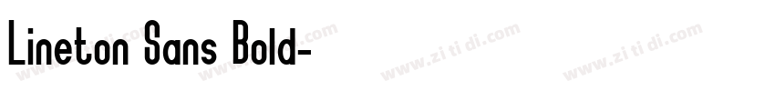 Lineton Sans Bold字体转换